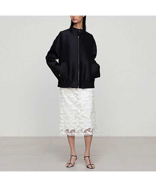 シルクウール ジップアップブルゾン | TOMORROWLAND .B (Women