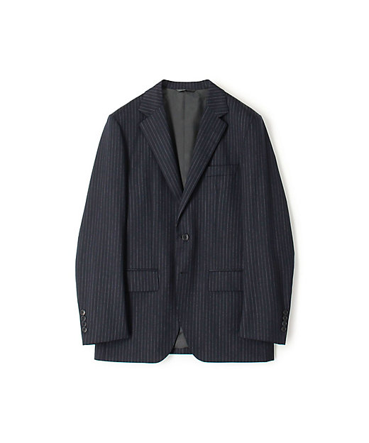 Super100'sウール ピンストライプ シングルブレステッド2B