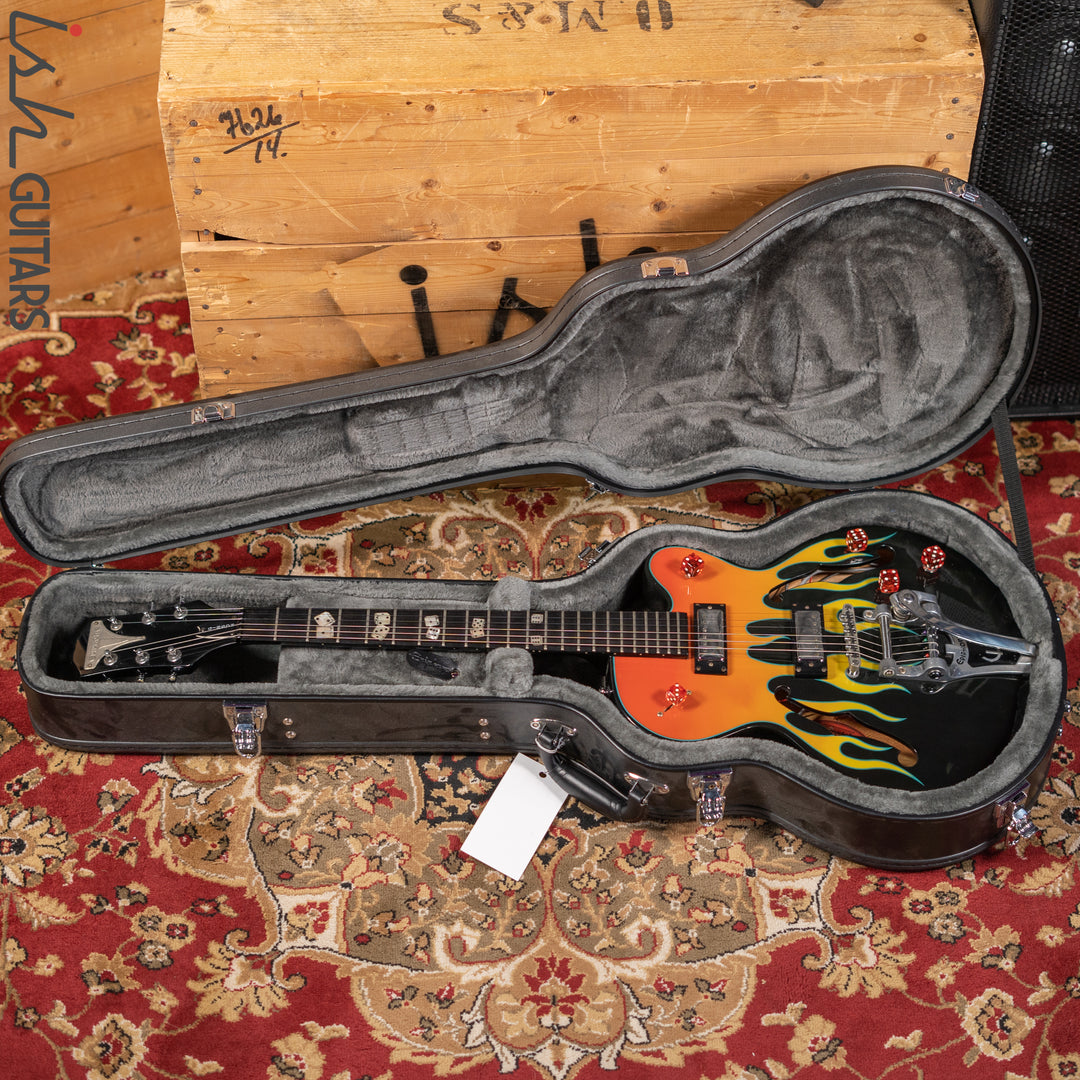 1999 Epiphone FlameKat Semi-Hollow Bigsby Flame Finish – Ish Guitars