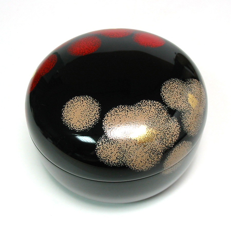 ボンボニエール 紅白華 漆塗りキャンディーボックス 漆器の井助