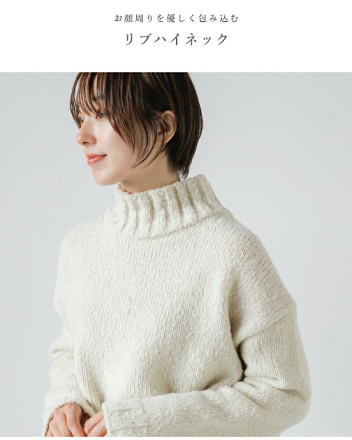 evam eva エヴァムエヴァ リニューウール タートルネック ニット プル