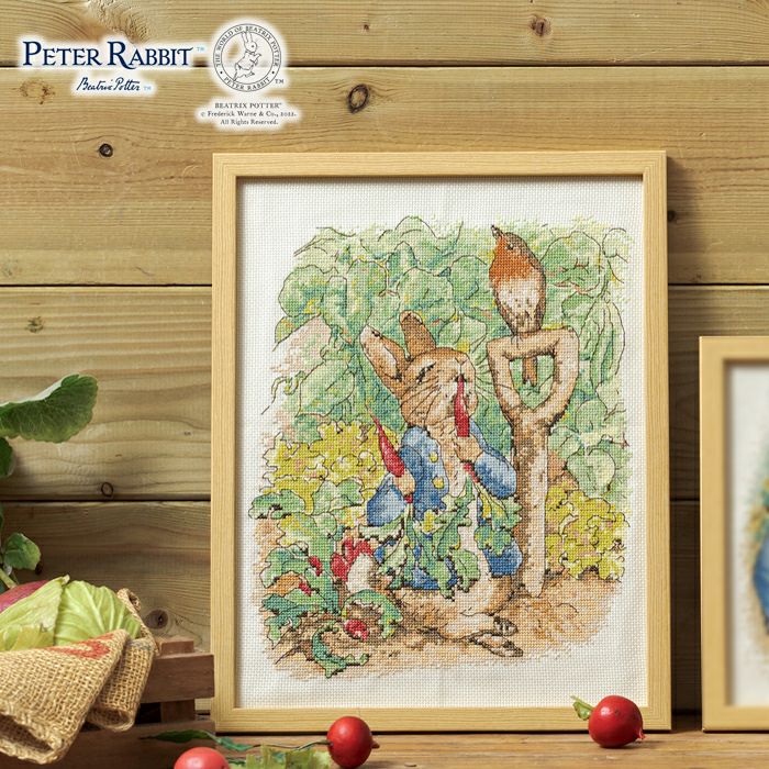 クロスステッチフレーム＜憧れのお庭から＞ | リバティ 生地、編み物