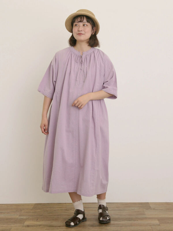 セール】 【S/Mサイズ】襟ぐり小レース2WAYワンピース