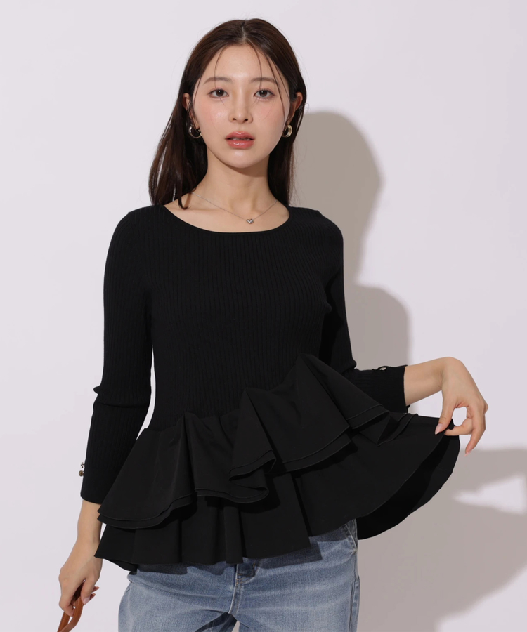 裾ひらりんリブニット | ニット | Apuweiser-riche（アプワイザー