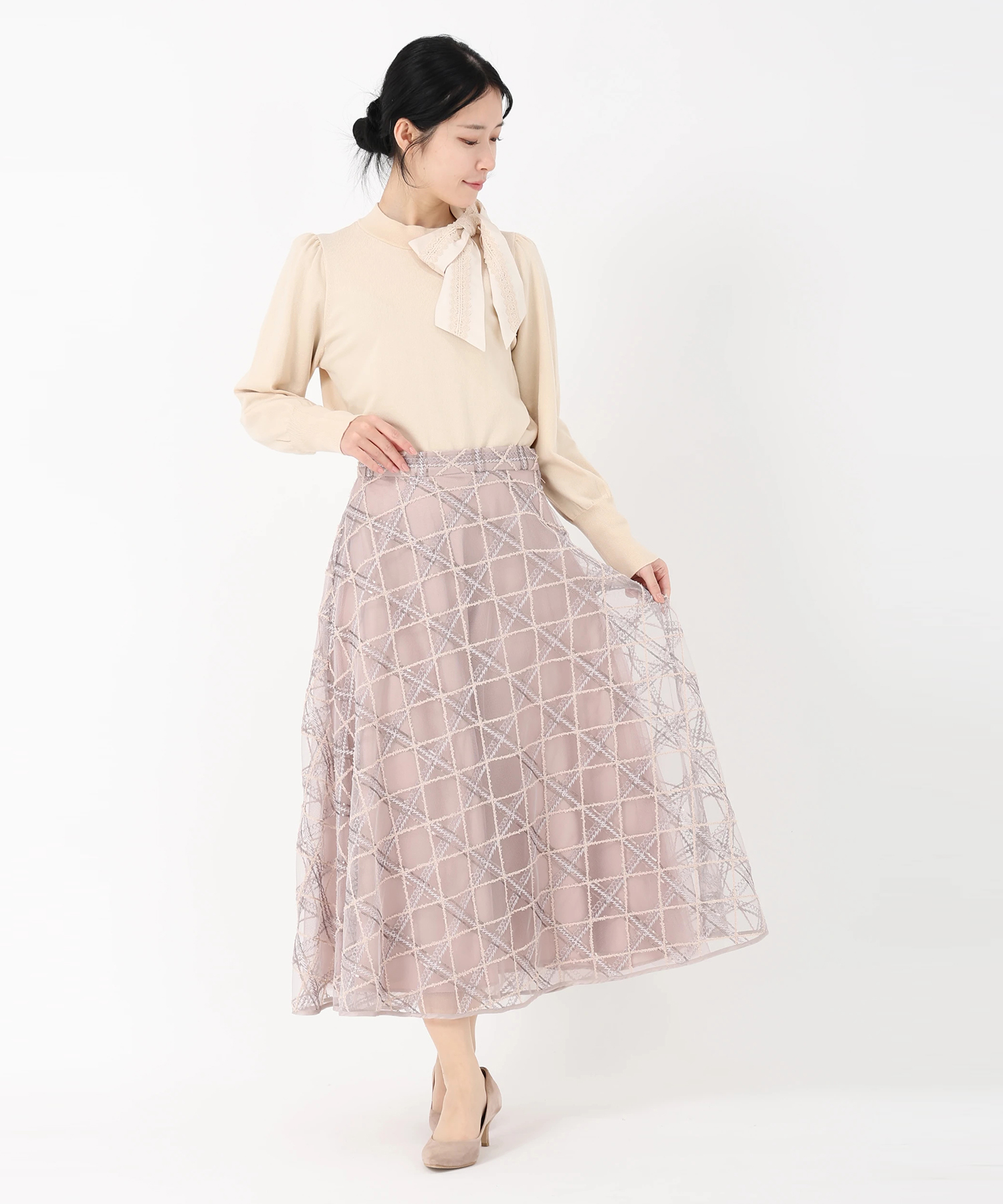 STRAWBERRY-FIELDS（ストロベリーフィールズ）｜刺繍チュールフレアー