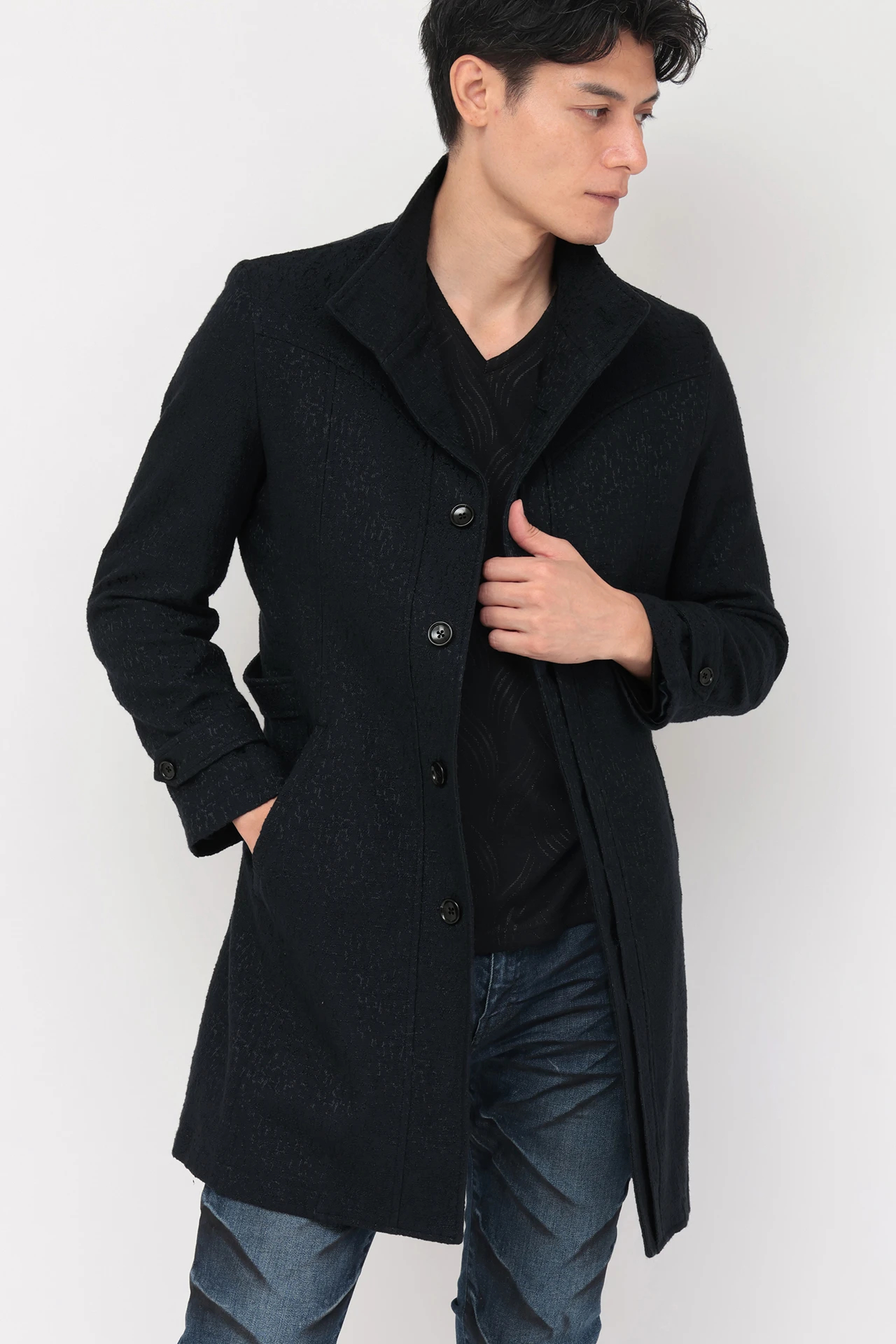 TORNADO MART∴ブライトジャカードライナー付きコート / TORNADO MART