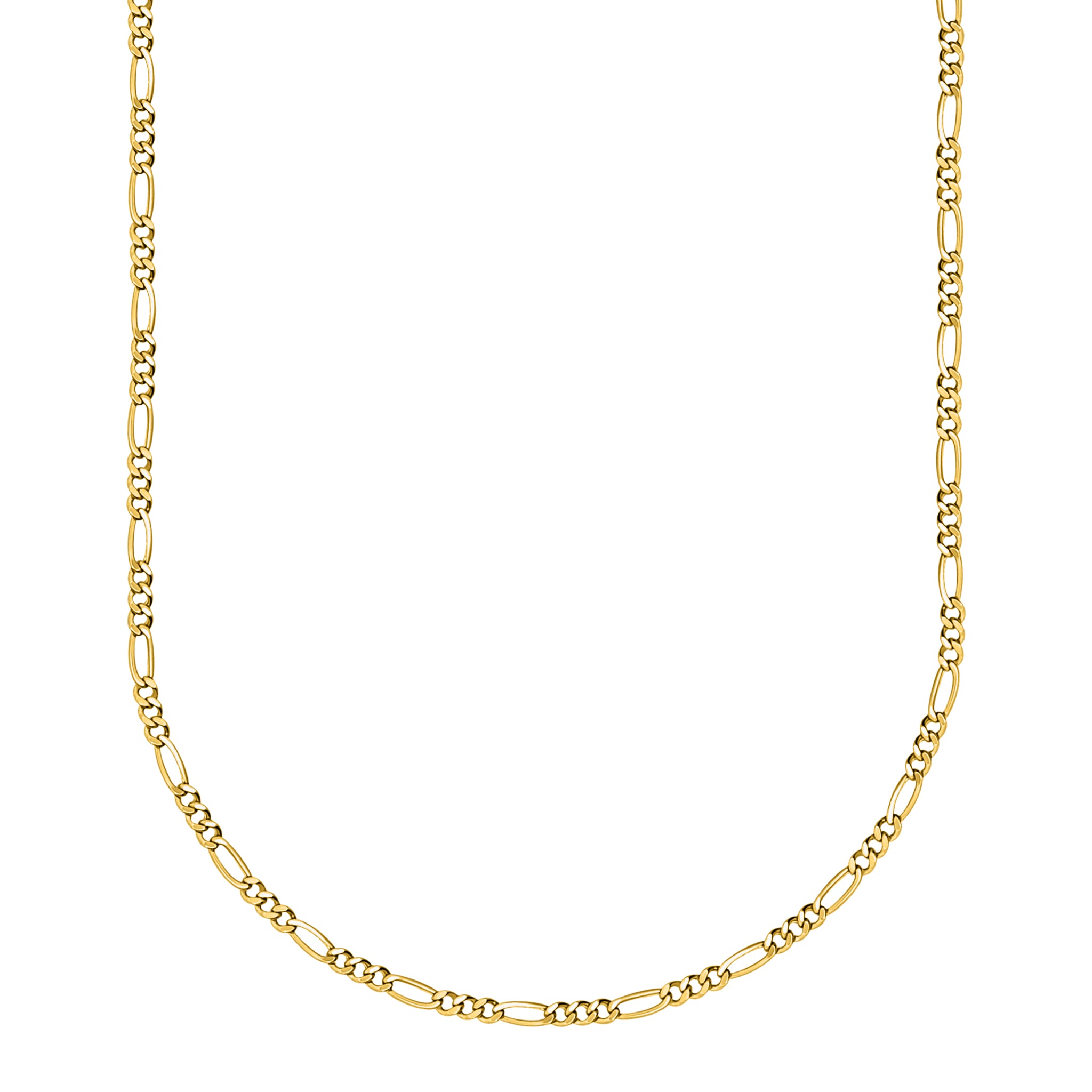10K Yellow Gold Figaro Link Chain