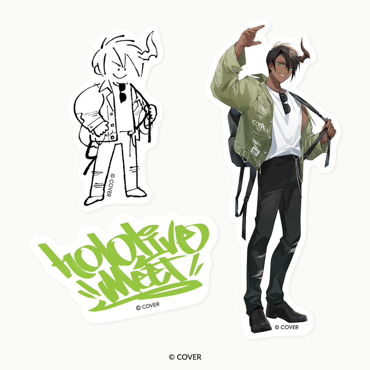 荒咬オウガ hololive Meet 2025 台北 グッズセット img-sticker_set