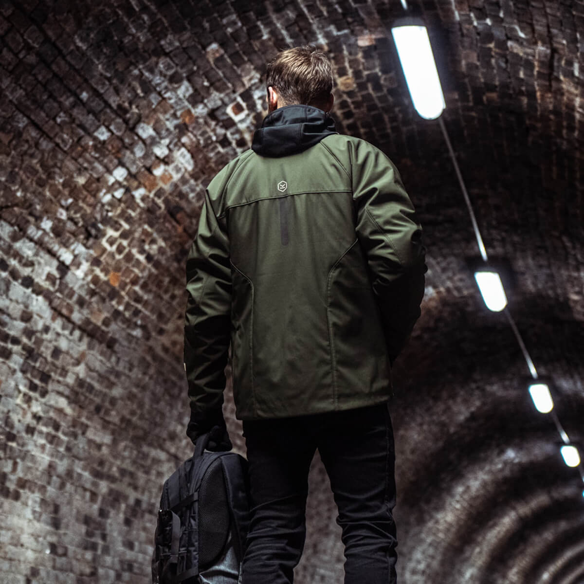 試着無料】ノックス デュアルプロ グリーン - バイク ジャケット 防寒