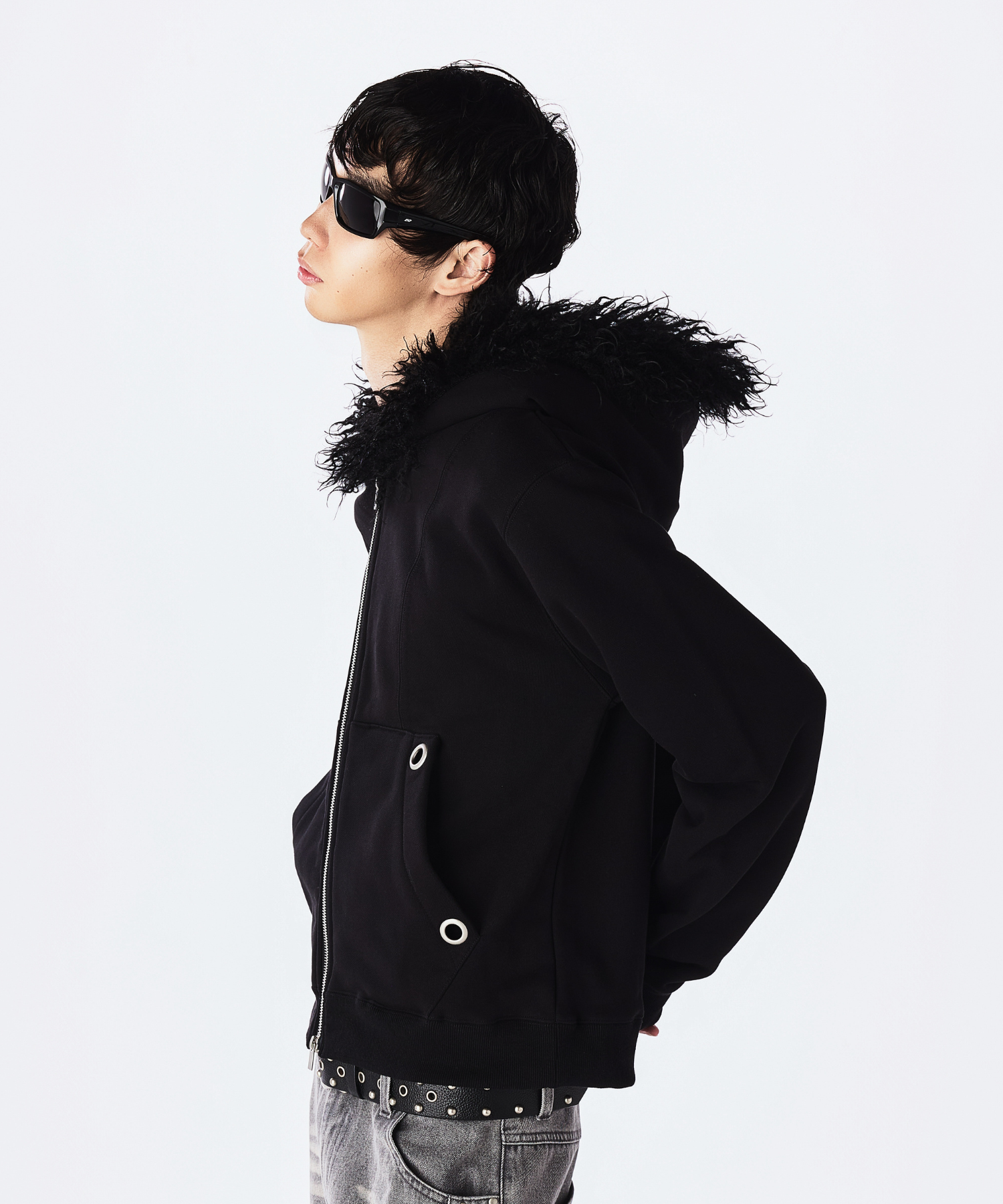 Fur Hood Zip Hoodie – Jent Louis