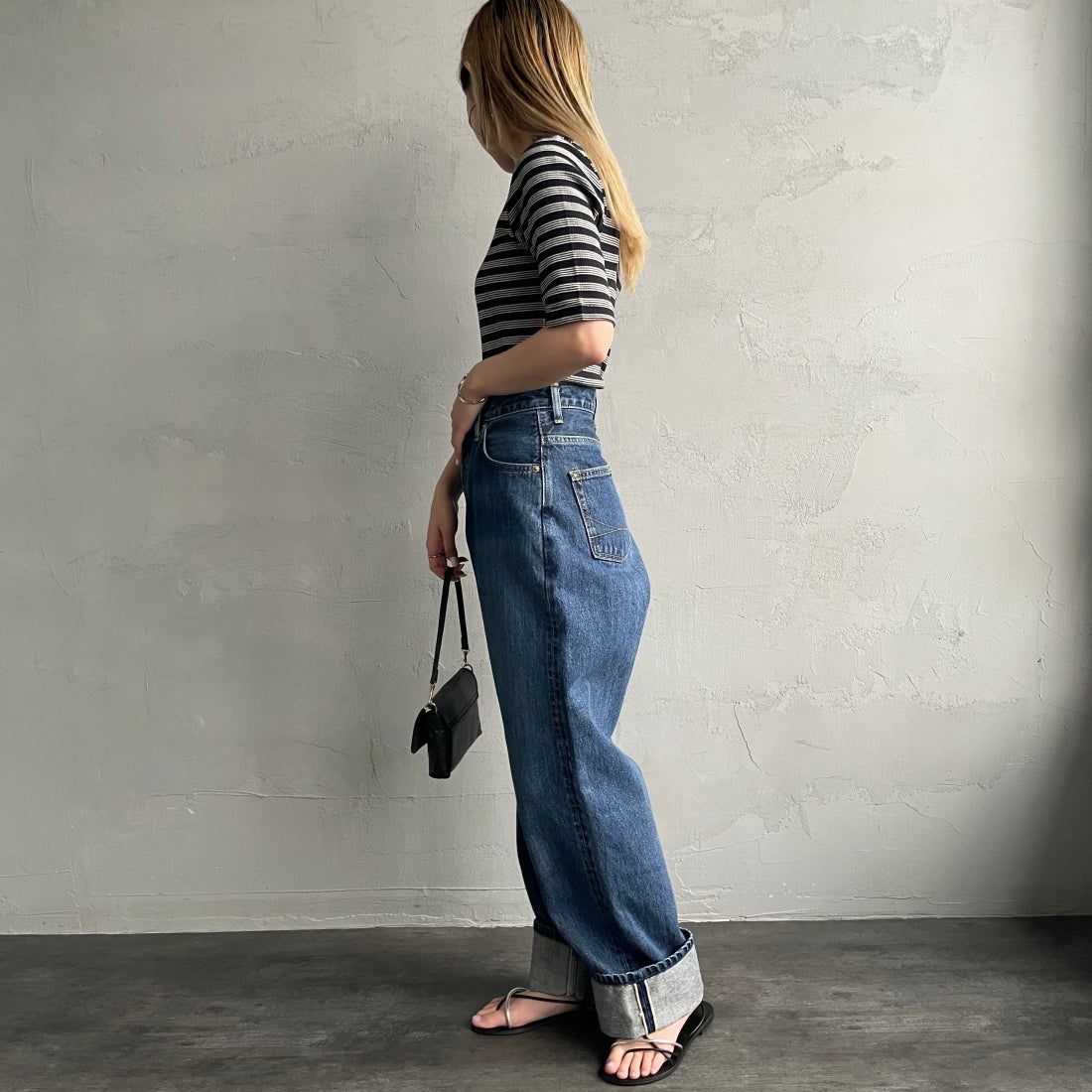 SOMETHING [サムシング] スーパーハイライズワイドストレートデニム