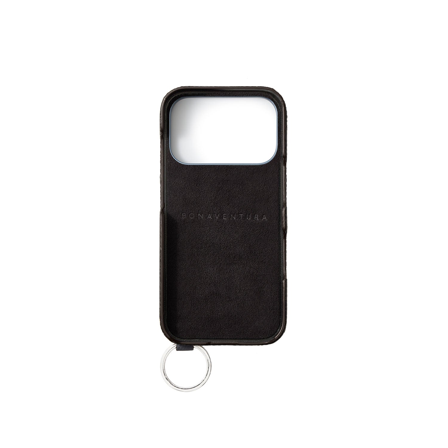 iPhone 17 Pro) ハンドル付き バックカバーケース シュリンクレザー