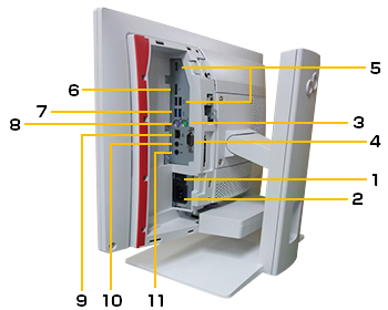 富士通デスクトップ パソコン ESPRIMO K558/T 各部名称/外観 - FMWORLD