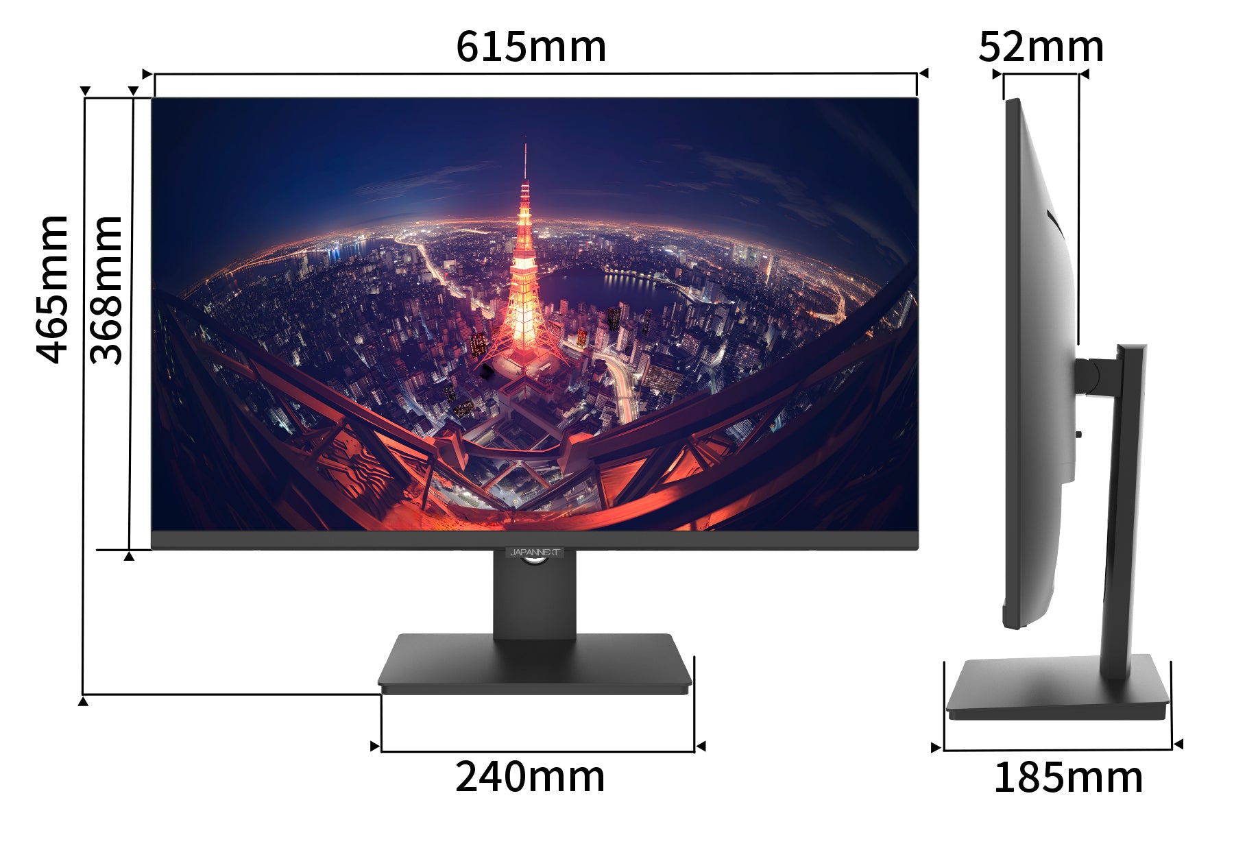 JAPANNEXT IPSパネル搭載27インチ WQHD解像度液晶モニターJN