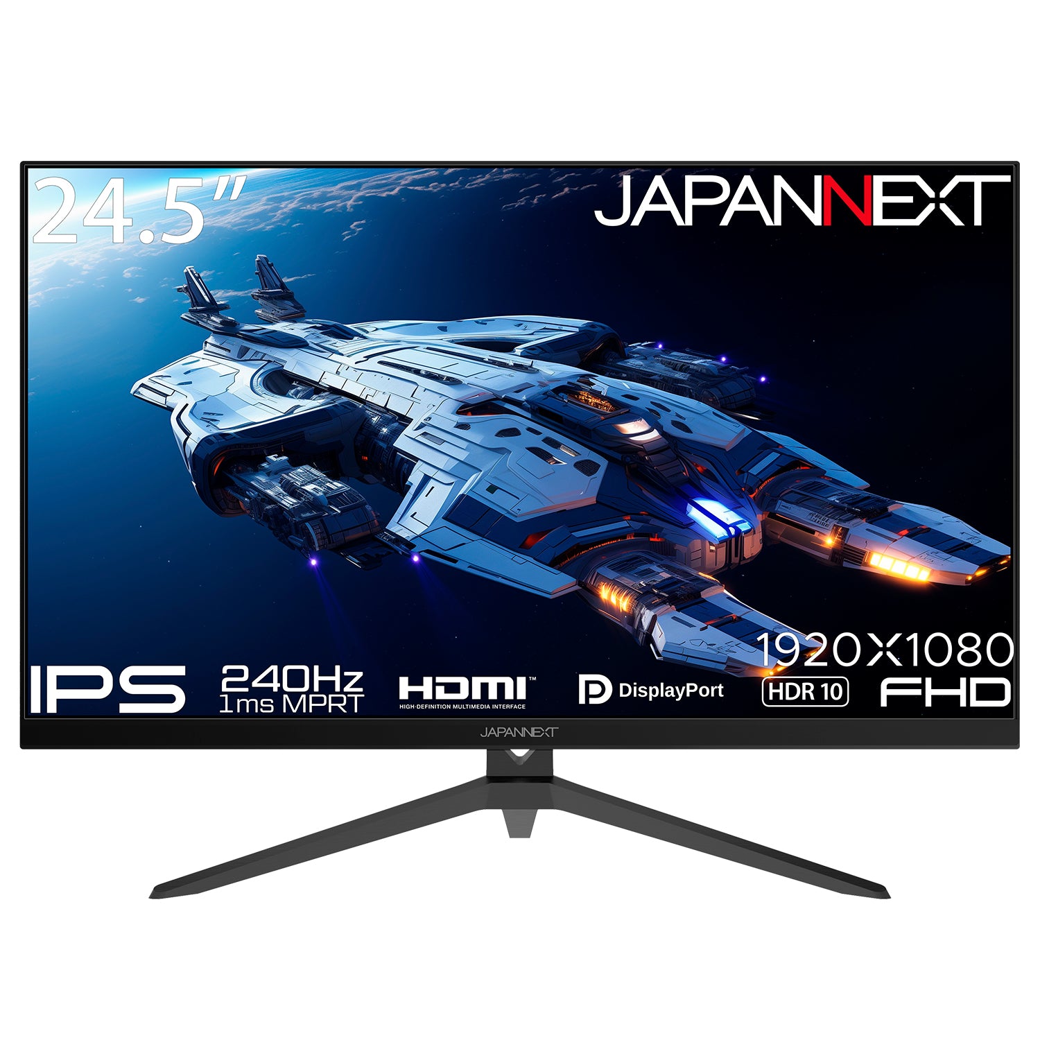 JAPANNEXT 24.5型IPS フルHDパネル搭載240Hz対応ゲーミングモニター JN