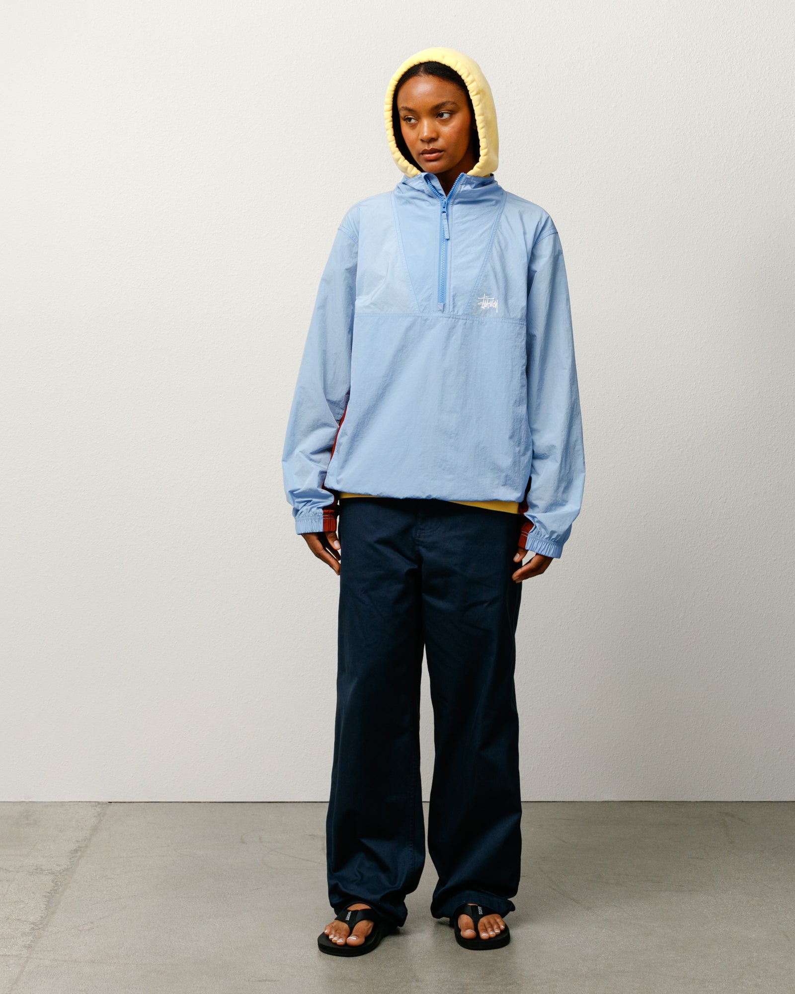 Warm Up Pullover – Blue | Outerwear | Stüssy Japan