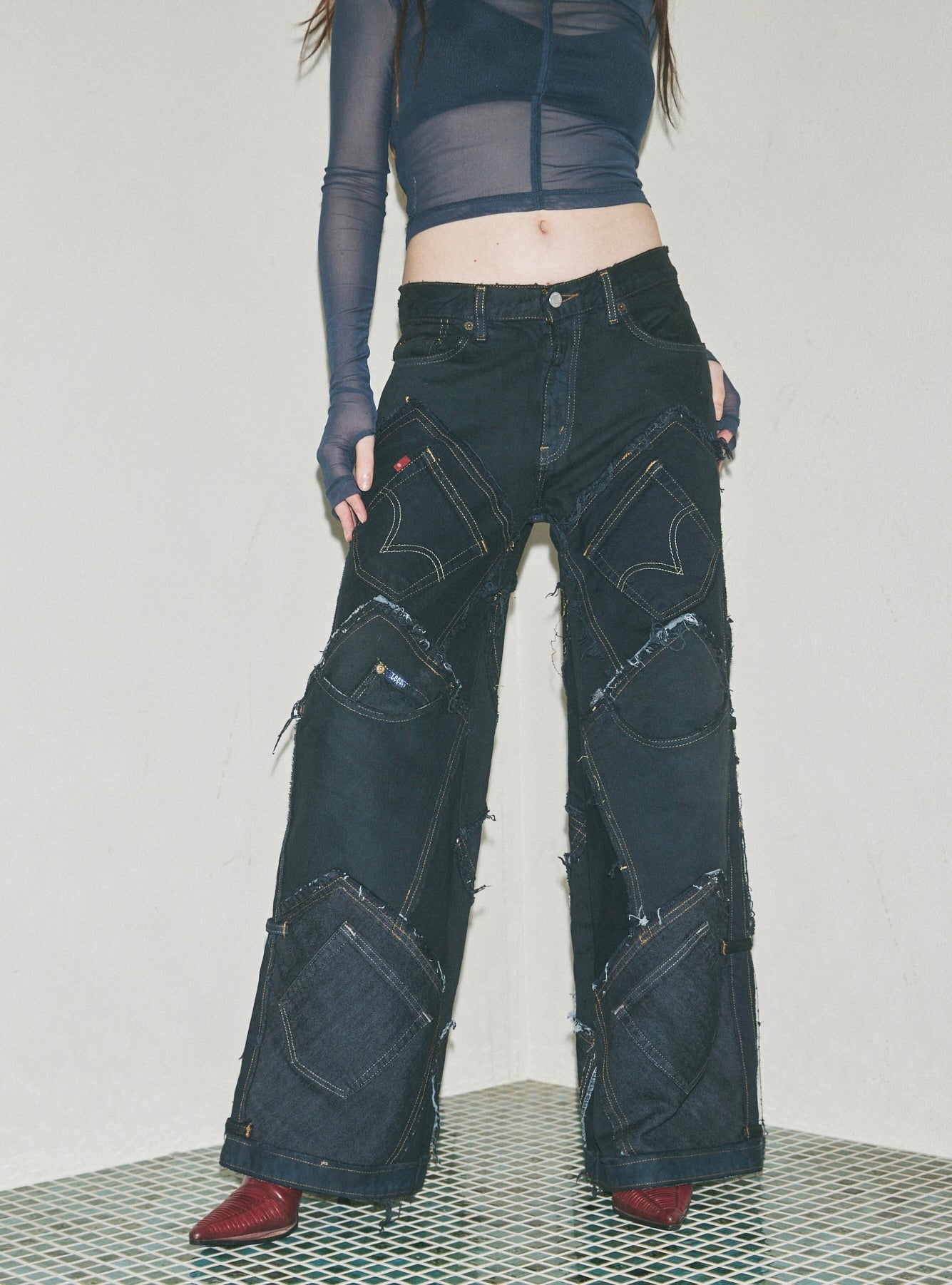 Rise Linking Black Denim – JUEMI