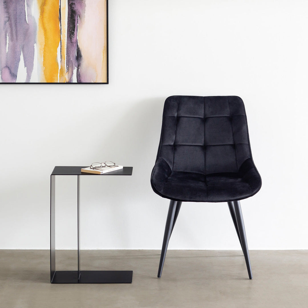 Elegant Velvet Box Stitch Chair – KANADEMONO