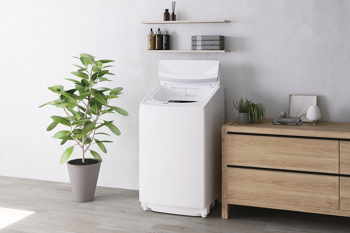 東芝、温かい抗菌水で頑固汚れにも強いタテ型洗濯機 - 家電 Watch