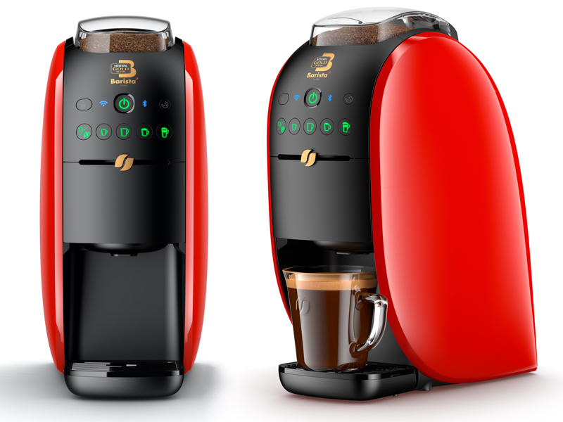 スマホでコーヒーの濃さや泡立ちを決められる「バリスタ W」。Wi-Fi