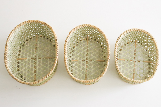 長野 根曲竹 茶碗かご (大)