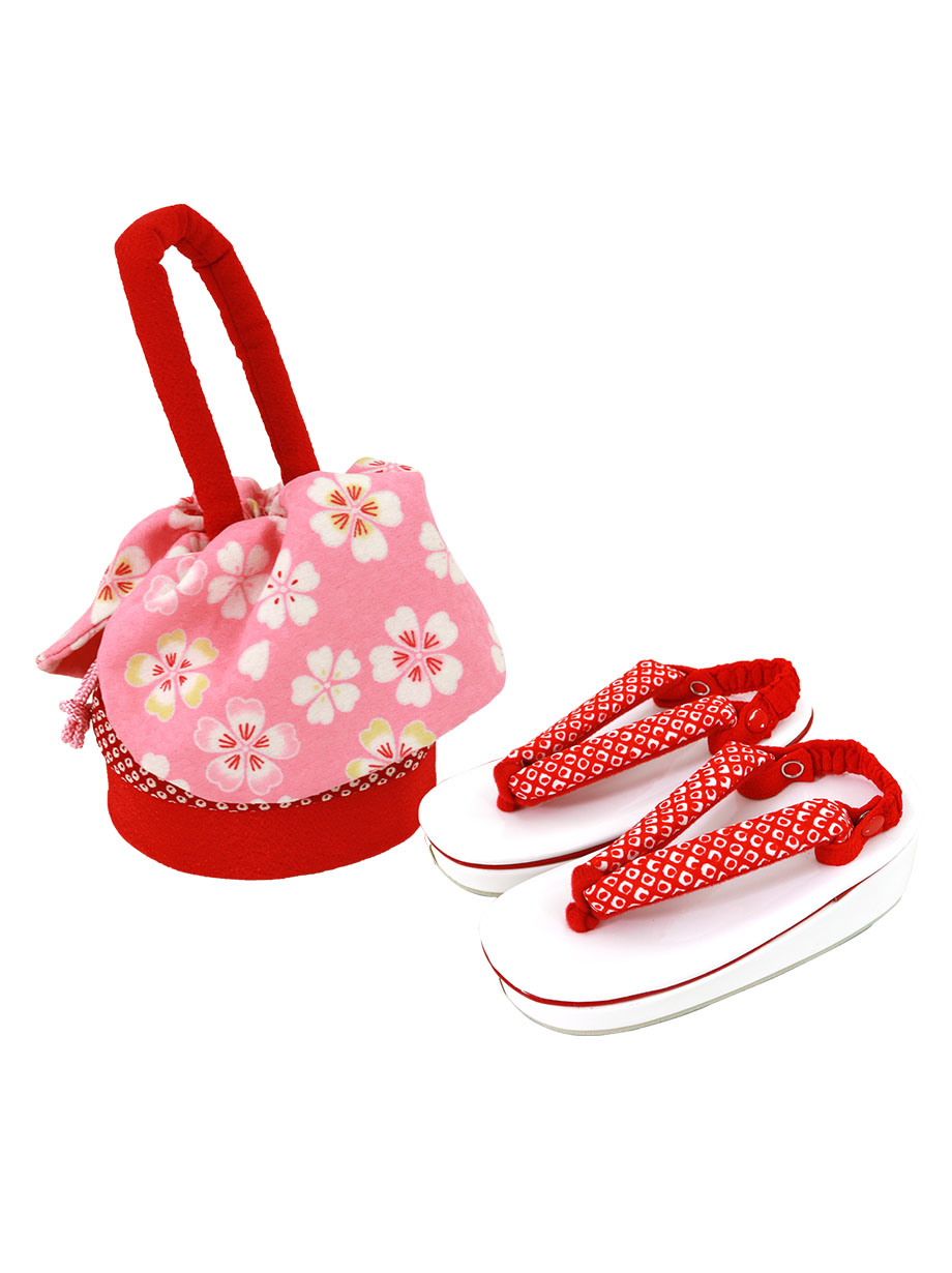 式部浪漫》まり23水色、ピンクの被布コートセット／七五三・三歳女の子