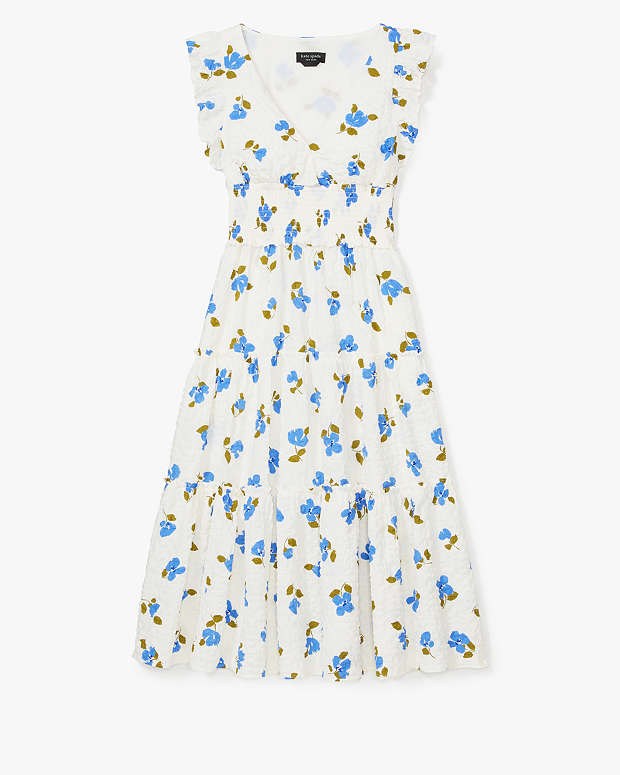 ペインタリー ブーケ ティアード ミディ ドレス | ケイト・スペード