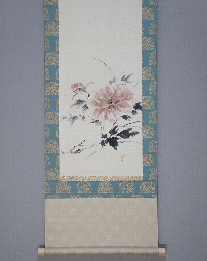 森守明 富貴花 | 掛軸(掛け軸)販売／表装ご依頼は掛軸いっぷく掛軸
