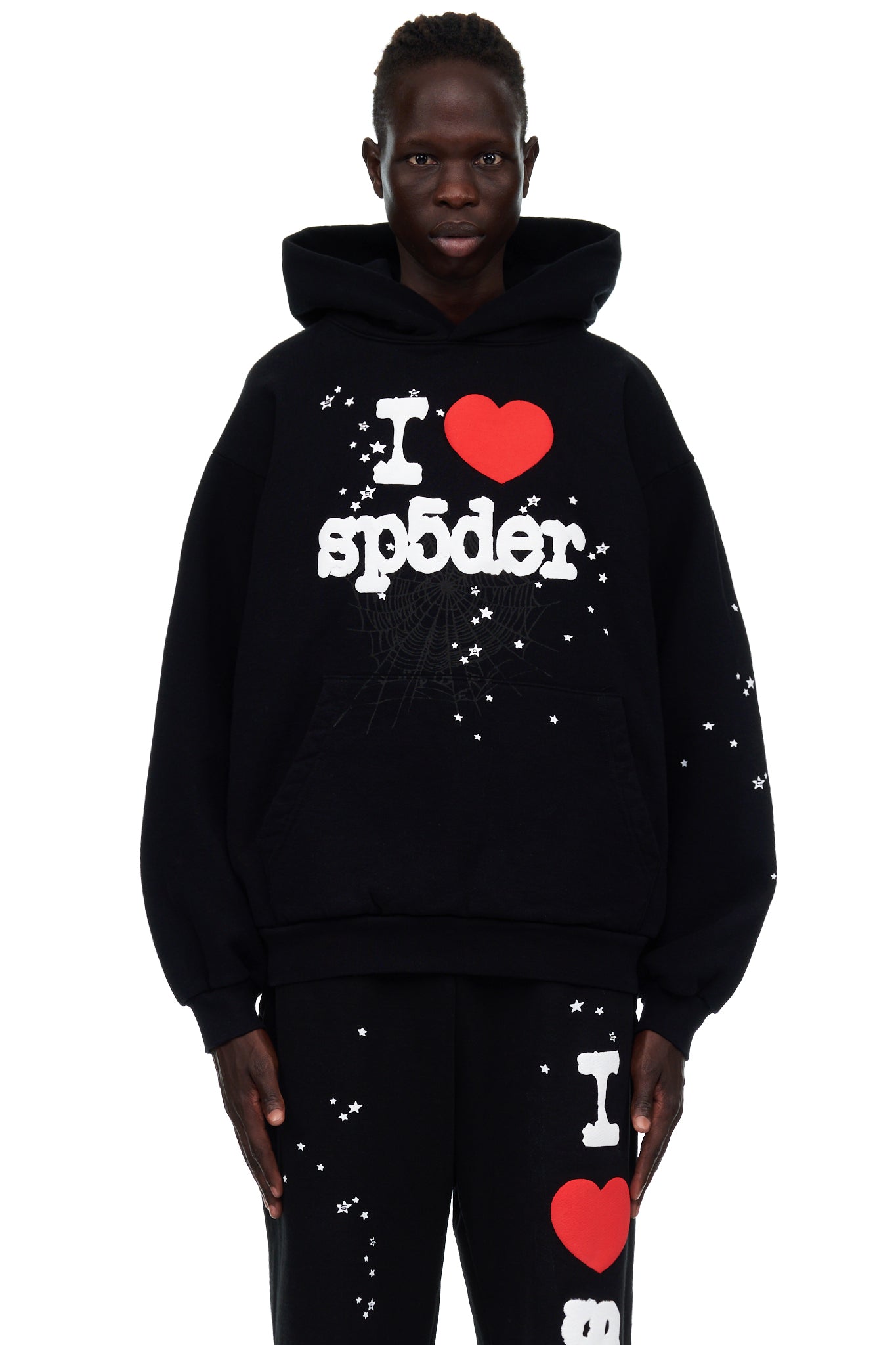 BLACK SOUVENIR HOODIE | SP5DER | KING SPIDER