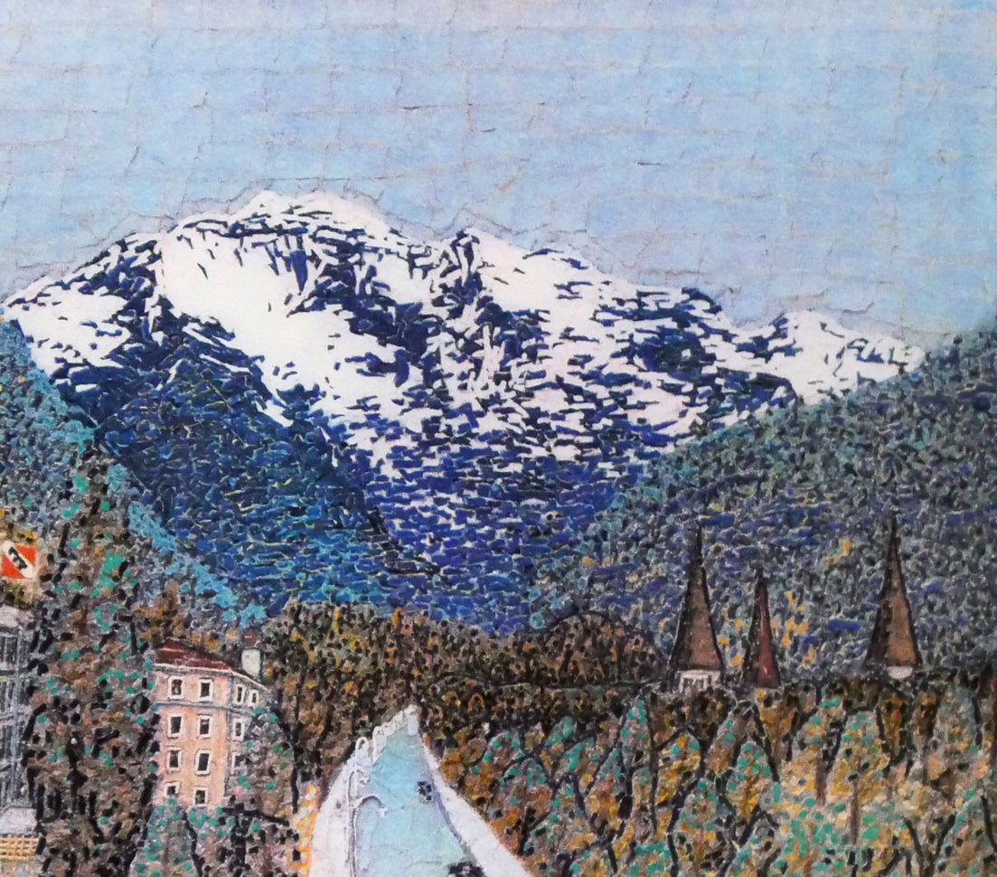 山下清「スイスの町」リトグラフ 絵画買取・販売の小竹美術