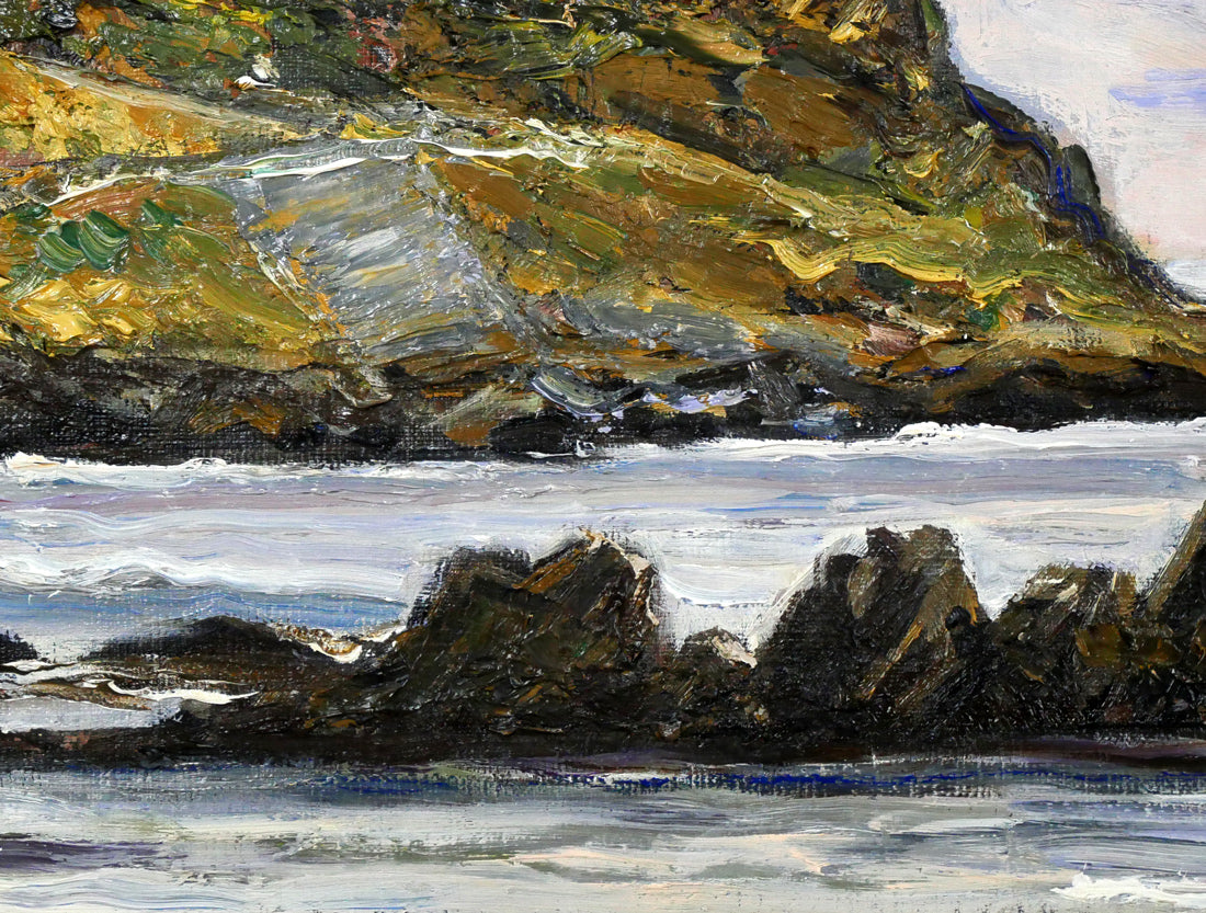 秋元清弘「犬吠埼」油絵・変形15号 絵画買取・販売の小竹美術