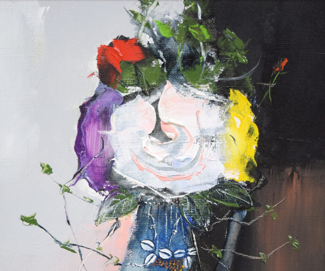 荒船利雄「ばら」油絵・SM 絵画買取・販売の小竹美術