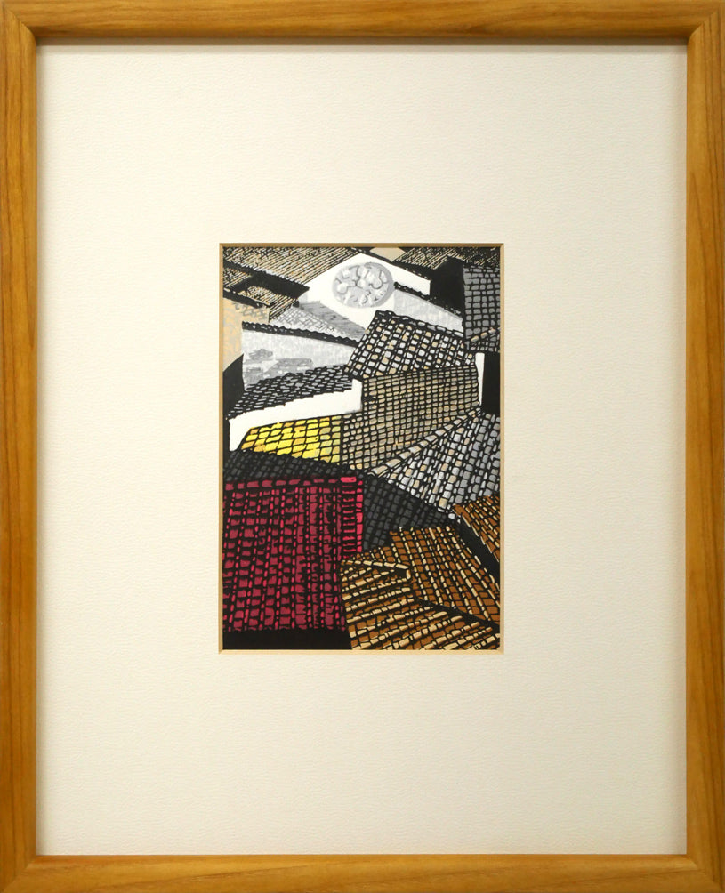 真作】版画 井上公三 シルクスクリーン 幻想的な風景画 現代版画 Y144