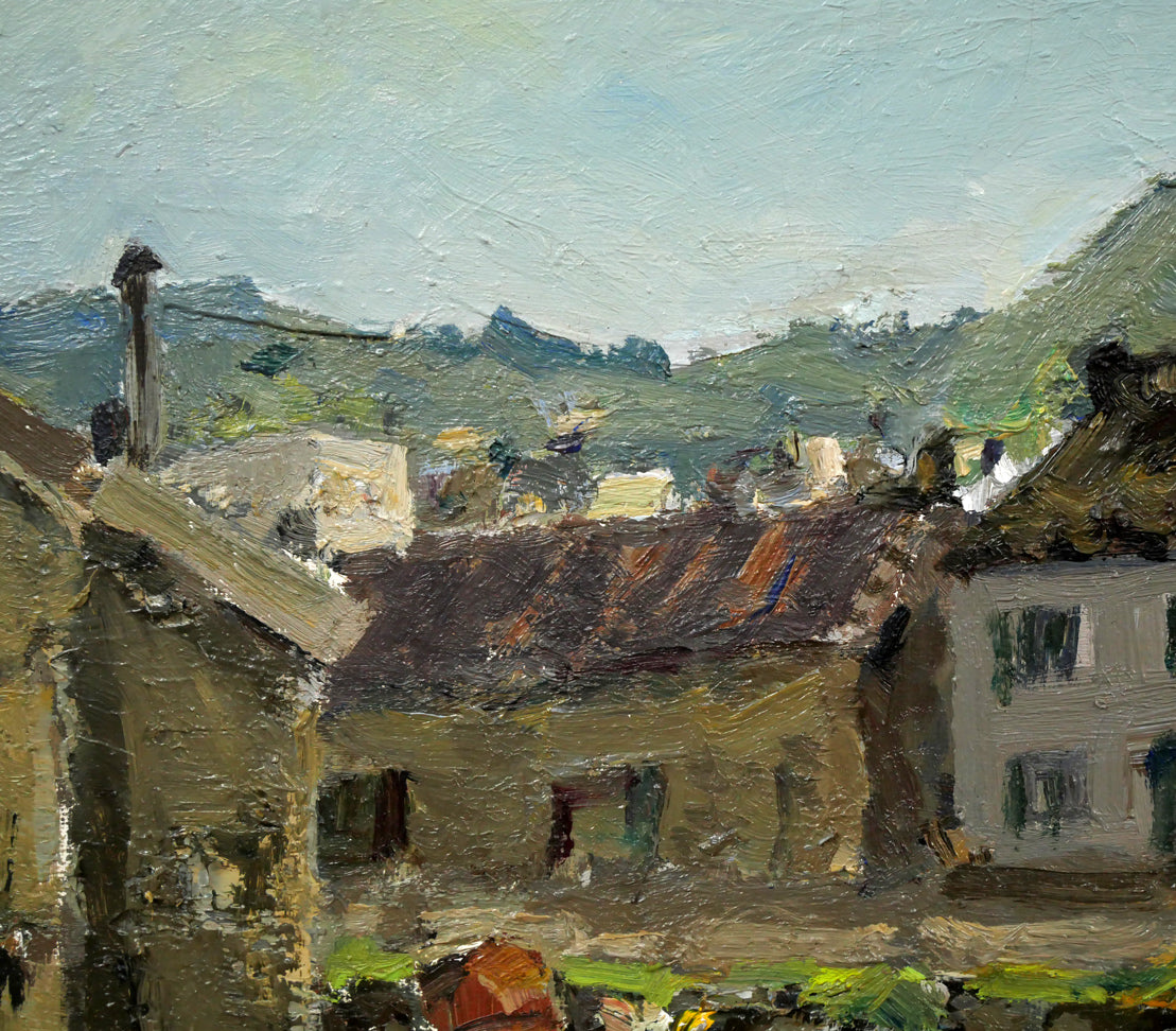 鈴木伝「小樽の運河」油絵・F3号 絵画買取・販売の小竹美術