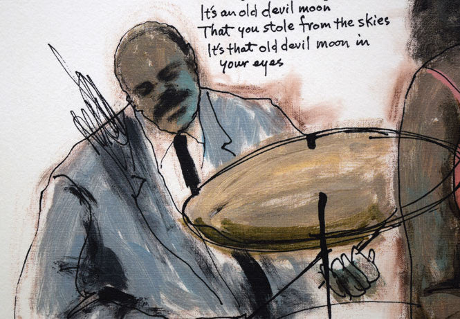 津田耕「Swing」ジグレー版画 絵画買取・販売の小竹美術