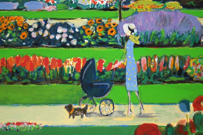 □カシニョール 【バガテル公園Ⅱ まなざし】 リトグラフ 直筆サイン