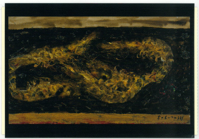 宮本三郎「えび・うに」油絵・M6号 絵画買取・販売の小竹美術