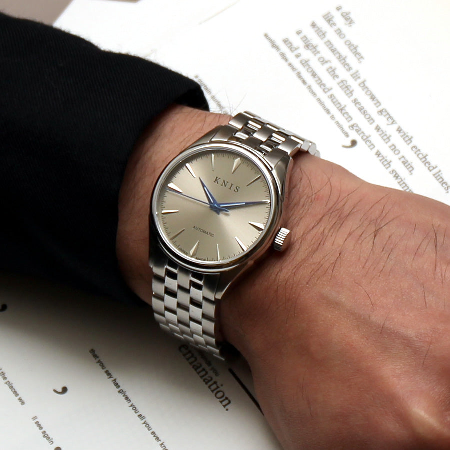 KNIS 自動巻き サンレイダイアル シャンパンゴールド KN001-SGSS