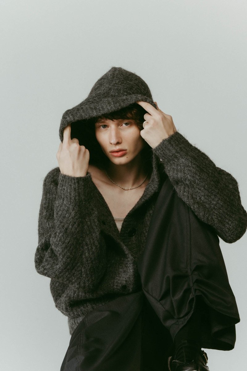 hooded cardigan knit/4color | KNUTH MARF
