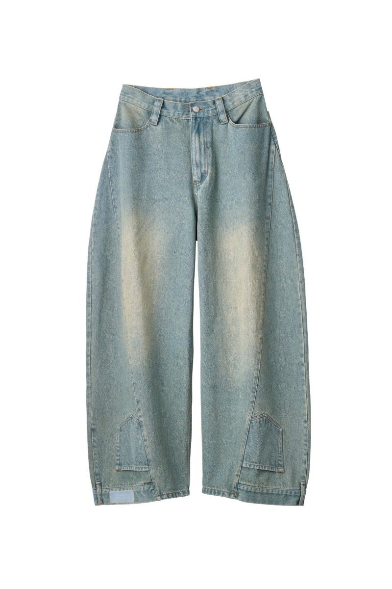 shirt wrap denim pants/blue | KNUTH MARF