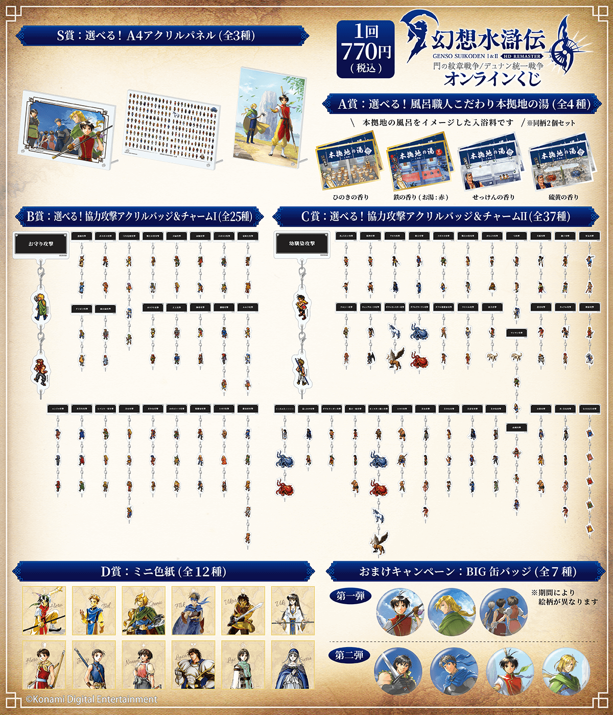 幻想水滸伝 I&II HDリマスター オンラインくじ | くじ引き堂