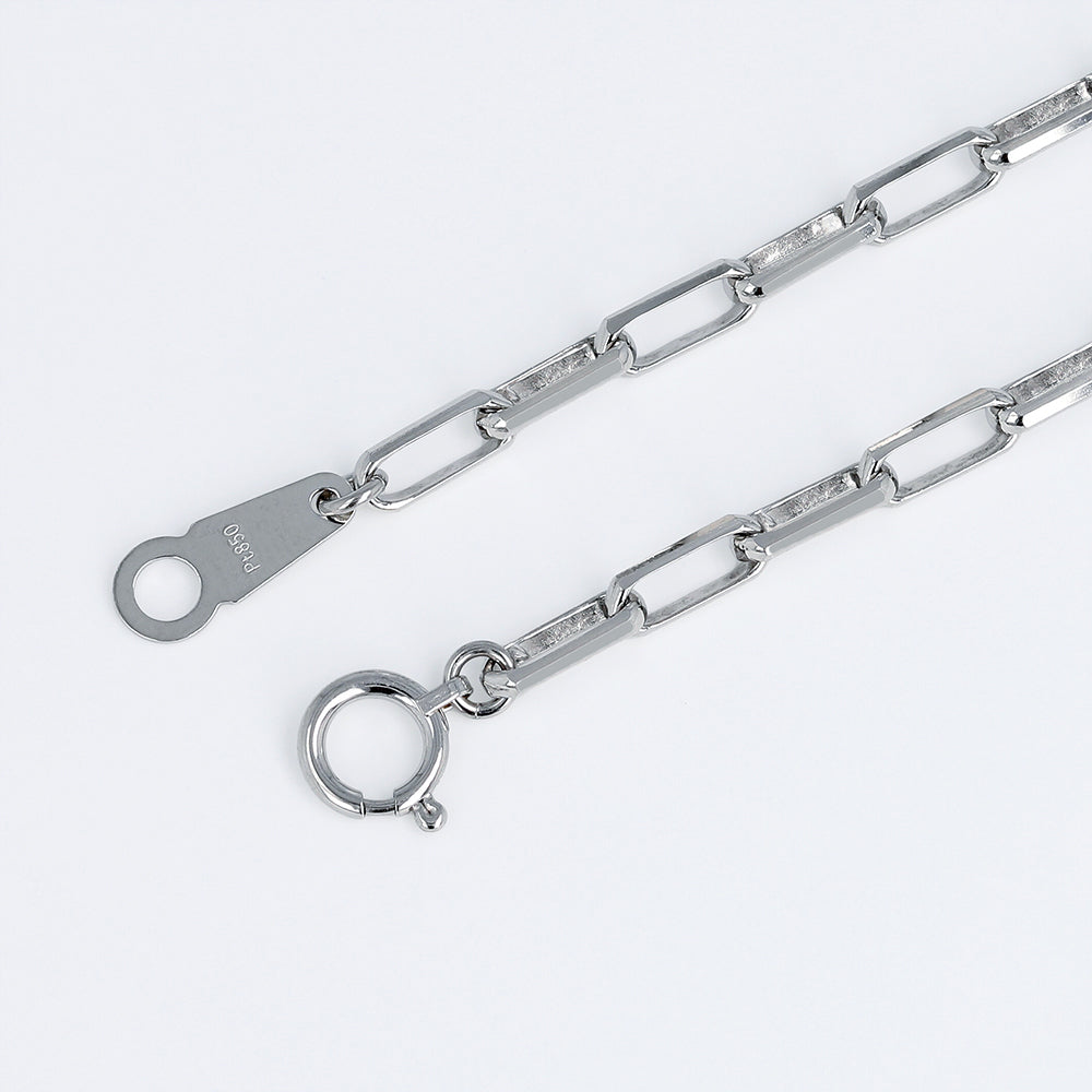 Pt850 ミラーノ ブレスレット 18cm