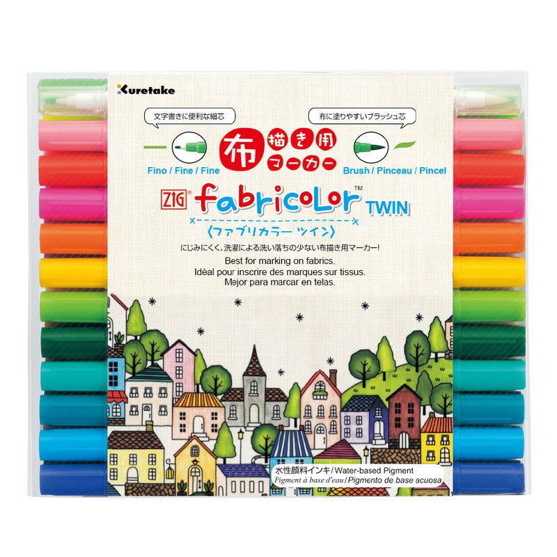 ZIG fabricolorツイン 24色セット (TC-4000A/24V)