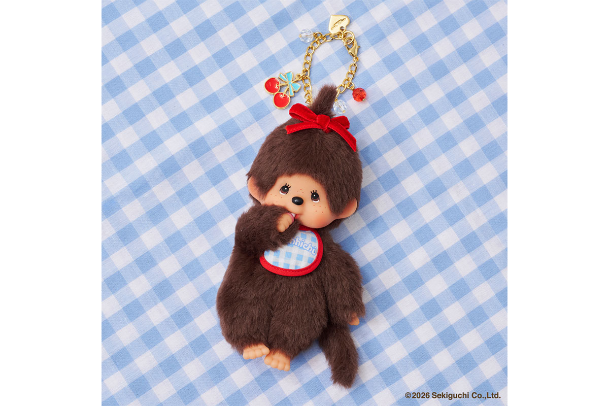 サマンサタバサプチチョイス」×「モンチッチ」ぬいぐるみチャーム、折