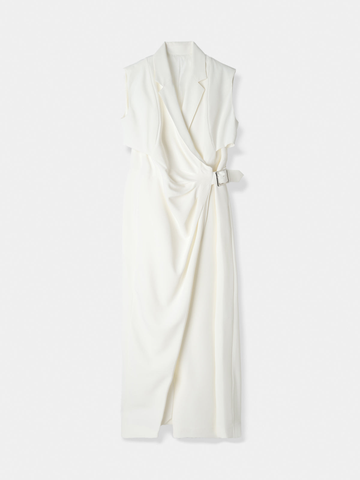 再入荷】Side-buckle Drape Dress – L'AUBE BLANC