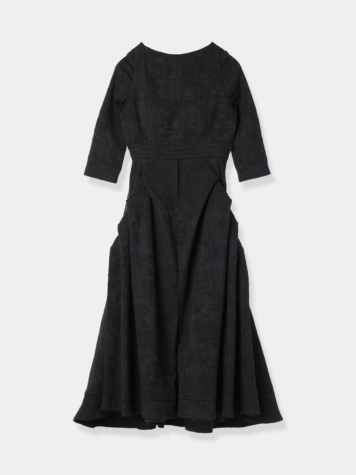 再入荷】Tuck drape Jacquard Dress – L'AUBE BLANC