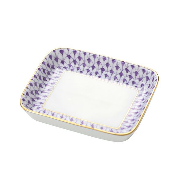 ヘレンド (HEREND) インドの華グリーン 00431-0-00 四角ケーキ皿 28