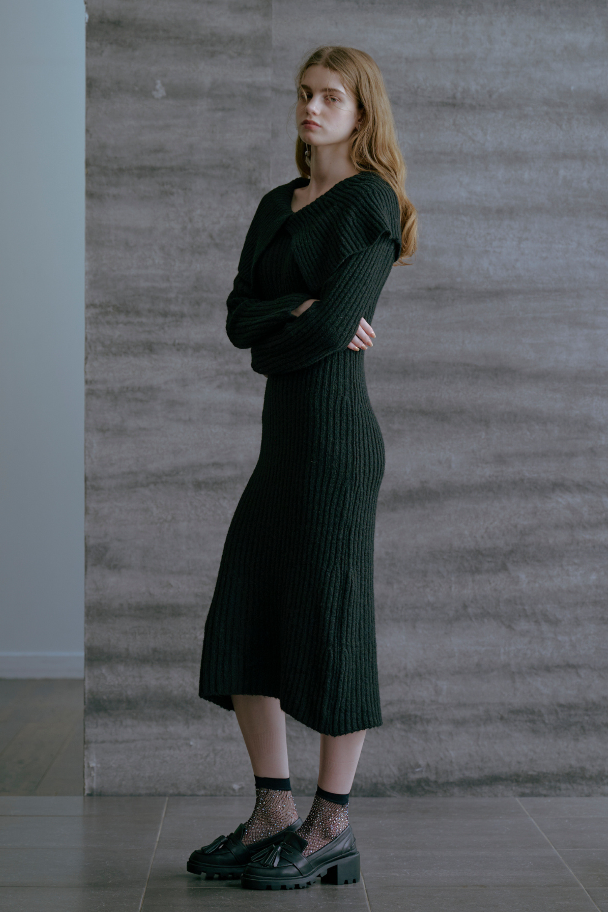 Offshoulder Collar Knit Onepiece – Lil Ambition