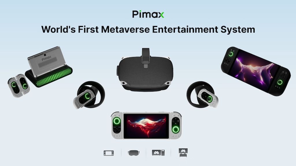 Pimax Portal portable game console can be used as a handheld or a