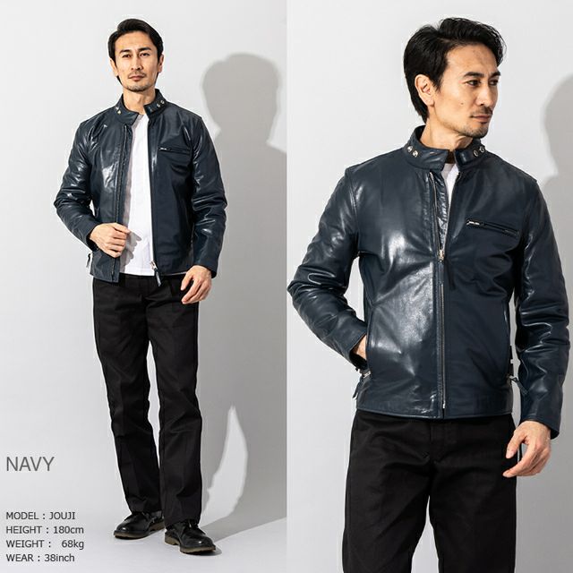 Horn Works 本革 USタイプ シングルライダースジャケット メンズ